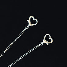Load image into Gallery viewer, Breakaway Mask Chain. Safe Mask Strap, Paperclip Chain - Heart Clasps I Made in Hawaii