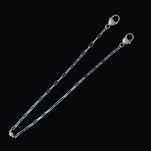 Load image into Gallery viewer, Breakaway Mask Chain. Safe Mask Strap, Silver Clip Chain - Rhinestone Heart Clasps I Made in Hawaii