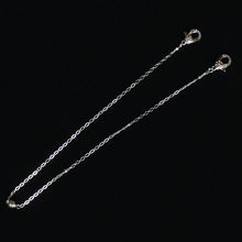 Load image into Gallery viewer, Breakaway Mask Chain. Safe Mask Strap, Silver Oval Chain - Rhinestone Silver Clasps I Made in Hawaii