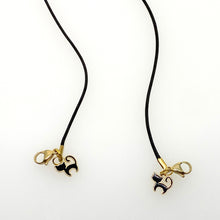 Load image into Gallery viewer, Breakaway Mask Lanyard. Safe Mask Strap, Classic Style - Black Standing Kitty I Made in Hawaii