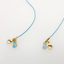 Load image into Gallery viewer, Breakaway Mask Lanyard. Safe Mask Strap, Classic Style - Blue Sitting Kitty I Made in Hawaii