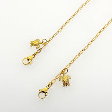 Load image into Gallery viewer, Breakaway Mask Chain. Safe Mask Strap, Gold Texture-Cut Chain - Honu I Made in Hawaii