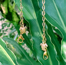 Load image into Gallery viewer, Breakaway Mask Chain. Safe Mask Strap, Gold Texture-Cut Chain - Honu I Made in Hawaii