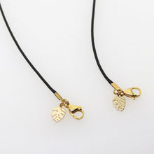 Load image into Gallery viewer, Breakaway Mask Lanyard. Safe Mask Strap, Classic style - Gold Monstera I Made in Hawaii