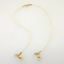 Load image into Gallery viewer, Breakaway Mask Lanyard. Safe Mask Strap, Classic style - Gold Monstera I Made in Hawaii