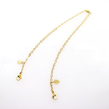 Load image into Gallery viewer, Breakaway Mask Chain. Safe Mask Strap, Gold Texture-Cut Chain - Monstera I Made in Hawaii