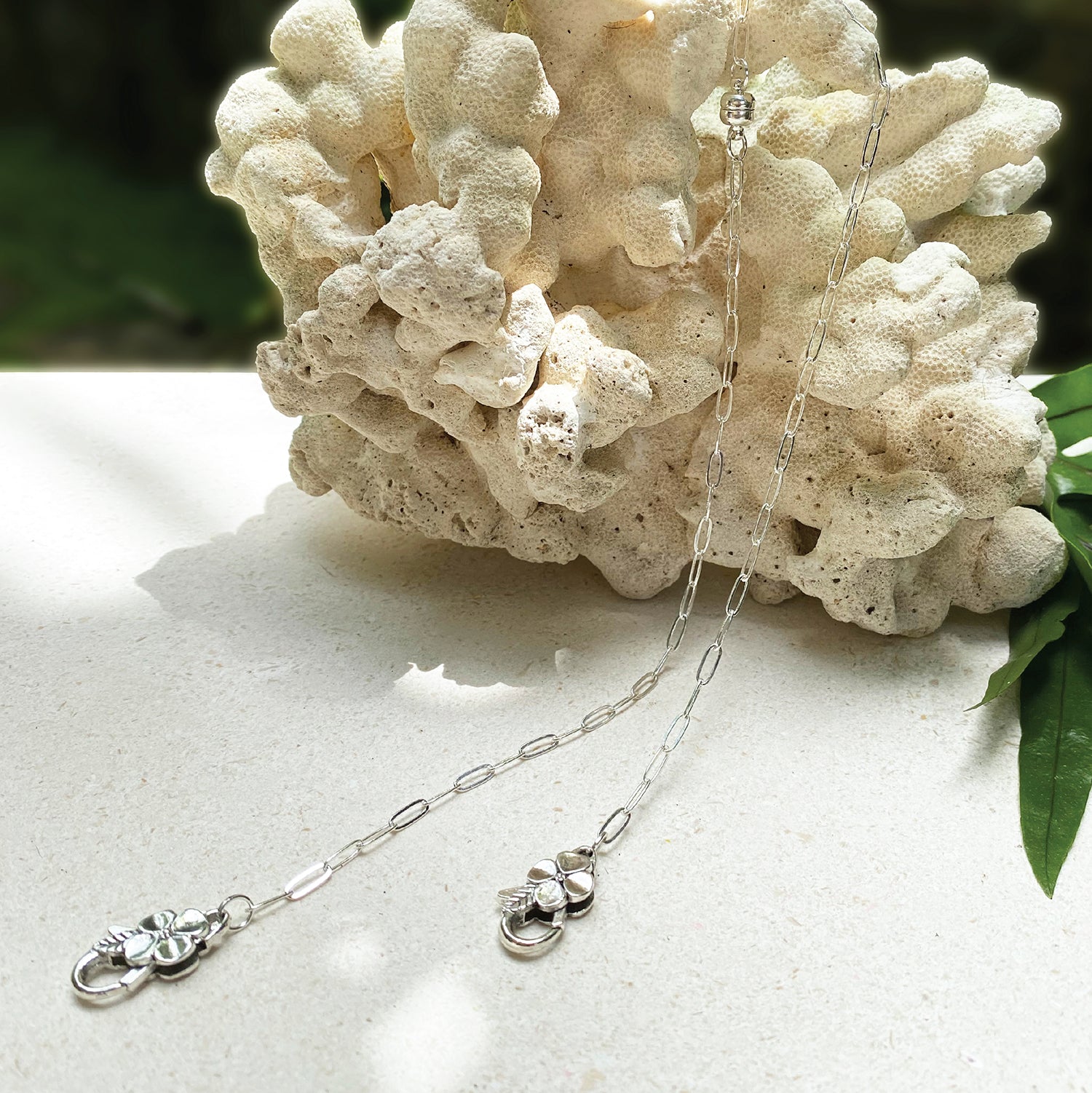 Breakaway Mask Chain. Safe Mask Strap - Sliver Paperclip Chain with Hi ...