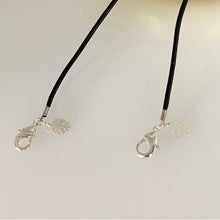 Load image into Gallery viewer, Breakaway Mask Lanyard. Safe Mask Strap, Classic style - Sliver Monstera  I  Made in Hawaii
